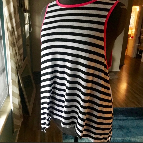 AE Outfitters asymmetrical horizontal striped top - Picture 2 of 5